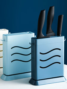 ชั้นวางมีดพลาสติกในครัวสำหรับใช้ในบ้าน ชั้นวางมีดแบบระบายอากาศได้ดี ชั้นวางของสำหรับใส่ของใช้ในครัว ที่วางมีดแบบยูนิวัสดุ