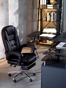 JUANS HOME Office Chair Comfortable Sedentary Reclining Computer Chair Boss Chair With Massage