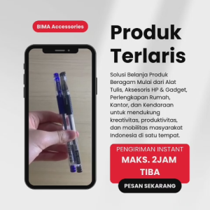 DELI Pulpen Gel Pen 0.5 mm Tinta Hitam dan Tinta Biru E6600S