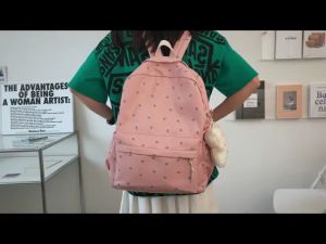 WYK135 Tas Ransel Wanita Sekolah Quinn Motif Bunga Bunga Backpack School Impor TKM