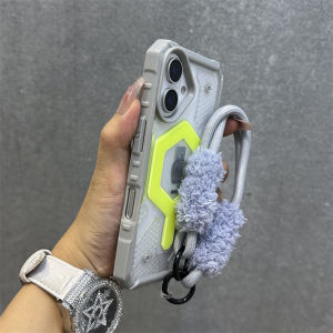 เคสโทรศัพท์แบบใสอะคริลิกดูดซับแม่เหล็กแบบโปร่งใสสำหรับ Apple 16 pro Max 15 pro 14 Airbag 13 Protection 12 Drop Protection