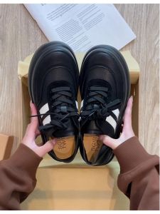 SGIRL TWTW Recommended 2025 Spring New Style Thick Bottom Slip-On Bread Shoes Casual Womens Footwear Fashionable round Toe