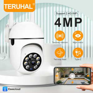 4MP 2K HD 2.4G Wifi Camera PTZ 8X Digital Zoom Color Night Vision Outdoor Security Protection 4MP CCTV IP Camera Two-Way Voice