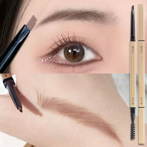 5 Colors with Brush Double Head Eyebrow Pencil Waterproof Smooth Precise Eyebrow Stick Lasting Eyebrow Tattoo Pencil Cosmetics