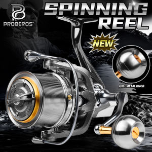 Proberos NAG8000-14000 Series Model Metal Spinning Fishing Wheel for Long Casting Durable Aluminum Alloy Construction Suitable for Heavy Casting