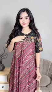 Batik Alodia - Alisa Daster Chibi LD 120 Busui Bahan Rayon Batik Homedress simple imut Lucu