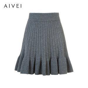 AIVEI | Winter Youthful Star Favorite High-Waisted Knitted Mini Skirt
