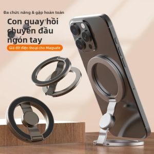 Giá Đỡ Điện Thoại MagSafe Hai Mặt Gấp Gọn 360 Độ Năm 2025 °   Giá Đỡ Xoay Với Nam Châm Mạnh Mẽ Và Tay Cầm Hỗ Trợ Ngón Tay Dành Cho iPhone 14/15/16
