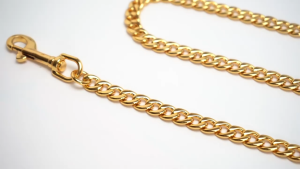 Pet Dog 12mm Thick Chain Leash Gold/Rose Gold Leather Rantai Anjing Tali Tuntun Premium Luxury 316L Stainless Steel