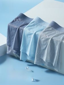 MiiOW | กางเกงบ็อกเซอร์ชายผ้าไหมน้ำแข็งบางเฉียบระบายอากาศได้ดีสำหรับฤดูร้อน กางเกงบ็อกเซอร์ทรงบ็อกเซอร์สำหรับเยาวชน กางเกงขาสั้นทรงบ็อกเซอร์สำหรับผู้ชาย MiiOW