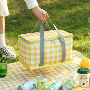 Picnic Sets Picnic Basket Foldable Camping Storage Bag &Picnic Mat Outdoor Camping Pad