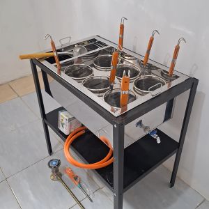 dandang mie ayam 6 lubang fullset/ panci mie ayam 6 lubang fullset