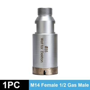 Panfreet Double Screw 1/2” Gas & M14 Diamond Granite Hole Saw CNC Diamond Core Drill Bits for Porcelain Dekton Neolith Granite