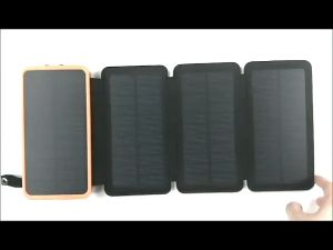 Wireless Solar Power Bank 25000mah Portable Charger Solar Panel Dual USB detachable solar power bank with LED Light SC06M