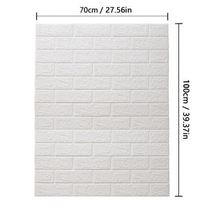 70CM 3D Faux Brick Self adhesive Waterproof Wallpaper Thickening Wall Stickers Home Decoration Essential For Bedroom Living Room