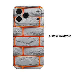 Glowing White Brick Phone Case for iPhone 18 17 16 15 14 13 12 11 Air Pro Max Plus Double-layer Cover