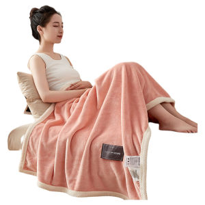 Modern Simple Style Coral Fleece Blanket Office Sofa Nap Cover Air Conditioner Quilt Student Dormitory Small Size Warmth All Seasons