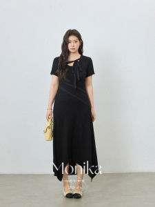 MONIKADM | Đầm Dài Mùa Hè Kiểu Cắt Gọn Plus Size Đính Ren Thiết Kế Không Đều