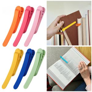 3Pcs Creative Silicone Bookmark Clip Book Random Color Pagination Mark Clamp School Office Document Organizing Classifying Clip