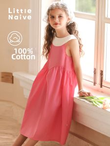 Little Naive | Summer Strappy Color Block Dress Cotton