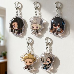Bandai | Anime Game Peripheral GACHIAKUTA Rudo Enjin Zanka Riyo Eishia Jabber Tamsy 5cm Acrylic KeyChain Custom Backpack Pendant Gift