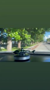 Dcawin Solar Aircraft Diffuser Car aromatherapy diffuser decoration Helicopter shaped solar energy car aromatherapy diffuser decoration
