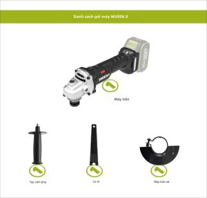 Worx | Máy Mài Góc Đầu Phẳng Không Chổi Than Worx WU806 20V 9500 Vòng/phút Không Dây Đa Năng Dùng Cắt Gỗ Kim Loại Cầm Tay