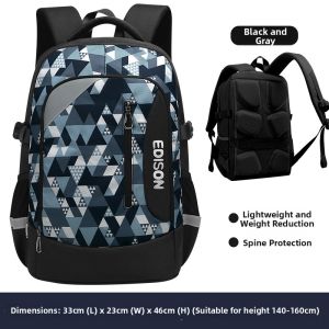 Edison | Student Boy Ergonomic Spine Protect Backpack Large Capacity