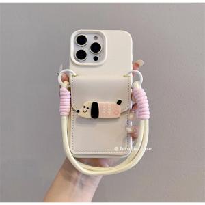 Cute 3D Cartoon Animal Phone Case Female Style Leather Anti-Fall Protection for  17Promax 16Pro New Model 15Pro Womens Model 12  11 Creative XS Protection 14Pro Case