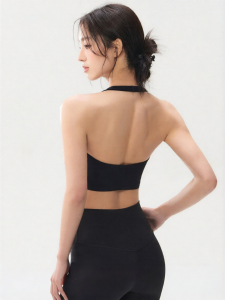 MITAOGIRL | Peach Design Backless Padded Yoga Bra