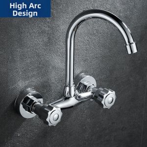 Hot and Cold Water Wall-Mounted Faucet
