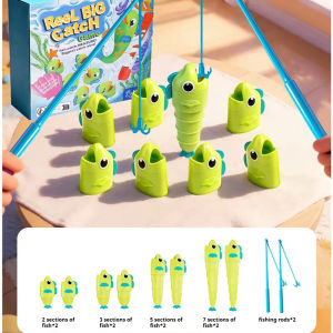 Fishing Battle Board Game Kid Fishing Master Toy Fish Body Stretchable Long Short Competition Family Interaction Educational Toy
