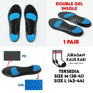 Sport Insole Sol Sepatu Olahraga Shock Absorb Double Gel