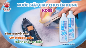 NƯỚC GIẶT GIÀY CHUYÊN DỤNG CHO GIÀY VẢI NHỰA GIÀY DA TỔNG HỢP KOSE (CHAI 500ML)