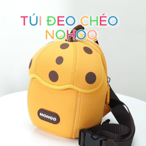 Túi đeo chéo túi đeo vai trái dâu màu vàng Nohoo cho bé túi mini dễ thương nhẹ phù hợp bé đi chơi hằng ngày
