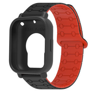 Silicone Case+Magnetic Strap for Redmi Watch 5 Active/Lite Protective Cover Bumper Two Tone Sport Soft Band for Redmi 5 Lite/Act