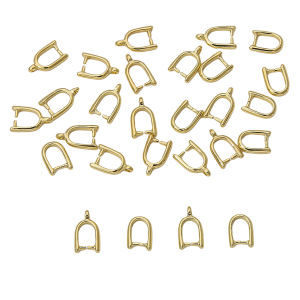 10 cái/túi 14k đồng thau mạ Vàng u-clip cho DIY làm phụ kiện trang sức thời trang