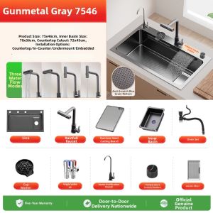 JOMOW | Multipurpose Stainless Steel 304 Single Bowl Waterfall Design