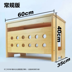 Solid Wood Cat Hole Bench Cat Bed Shoe Changing Bench Cat Villa Multi-Purpose Bench Modern Design Indoor Cat Furniture