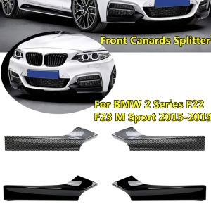 Car Front Bumper Splitter Diffuser Spoiler For BMW 2 Series F22 F23 M235i M240i 218i 218d 220i 220d M-Sport 2014-2021