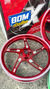 BOM RANGSIT MAGS LUNA Red Alloy Wheel for Honda Beat Fi / Honda Beat Carb - High-Quality Motorcycle Rim