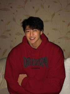 Hip Hop American Retro Lettering Loose Fit Hoodie Mens Autumnal Wine Red Jacket Casual Comfortable Polyester Cotton Blend