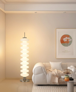 LED แสงรีโมท Floor Lamps โคมไฟตาข่ายแดง นอร์ดิกฟุ่มเฟือย โคมไฟพื้นห้องนอนห้องนั่งเล่น การออกแบบตก แต่งโคมไฟเดนมาร์ก