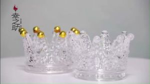 แท่นวางพู่กัน มงกุฎแก้วใช้วางพู่กัน พร๊อพถ่ายรูป หรือใช้ผสมสีได้จ้า