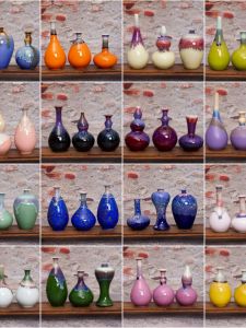 Jingdezhen Ceramic Flower Vase Ice Crack Kiln Change Small Fresh Style Botanical Shelf Ornament Gift Street Stall Chinese Plum Bottle