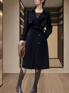 เสื้อแจ็คเก็ตผู้หญิง ฤดูใบไม้ผลิ ฤดูใบไม้ร่วง 2025 ใหม่ ขนาดเล็ก ยาวปานกลาง สไตล์อังกฤษ คุณภาพดี แจ็คเก็ตผู้หญิง