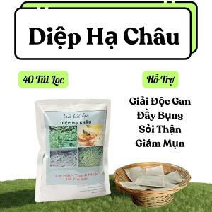 Trà Diệp Hạ Châu - 40 Túi Lọc Giảm Mụn Nhọt. Thanh Nhiệt Mát Gan Giải Độc Gan trà đông y việt