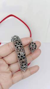 ชุดเงินแท้นิลดำเจดีย์กำไล-แหวน