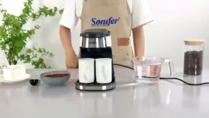Sonifer 450W Household Double Drip Coffee Maker | Electric Machine with Cone Filter & Free 2 Cups
