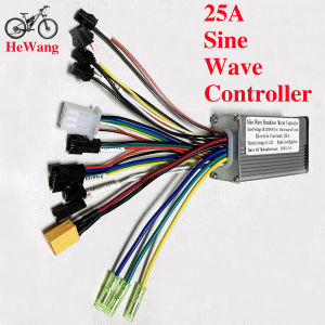 24V/36V/48V 3 mode sine wave Brushless motor controller 350W 500W 25A For S866 V889 S966 No. 2 protocol LCD meter e-BIke scooter
